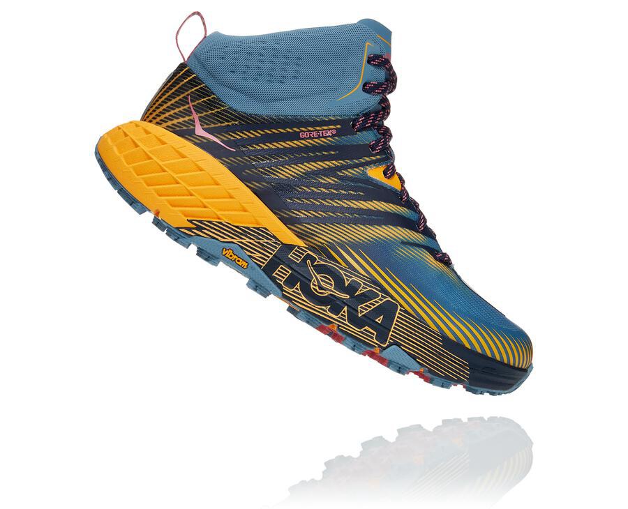 Hoka One One Trainers Womens Blue - Speedgoat Mid GORE-TEX 2 - 05168YIJS